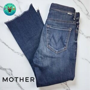 Mother Jeans Women's 26 The Insider‎ Crop Step Fray Sweet & Sassy 26x24 Kickout